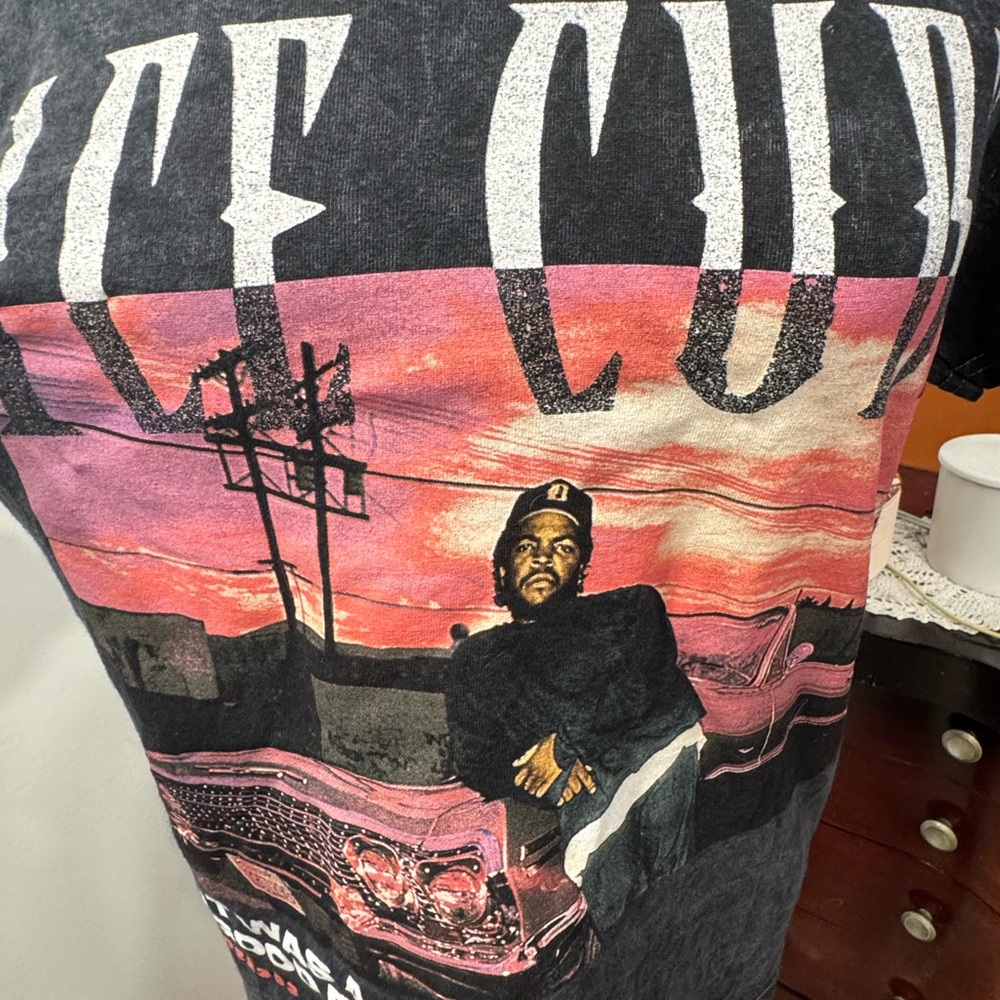 Ice Cube Graphic Black T-Shirt - Picture 2 of 5